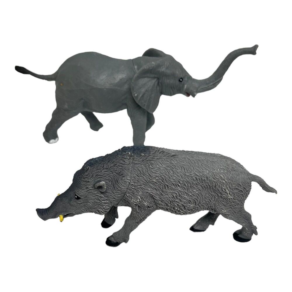 Lot of 5 African Safari Jungle Animals Hard Plastic Figures Toys Misc Brand 3-6” - Picture 4 of 11